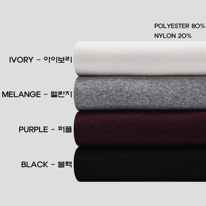 MAGNOLIA Passive Sewing Round Knit(IVORY,MELANGE GRAY,PURPLE,BLACK) 商品画像21/27