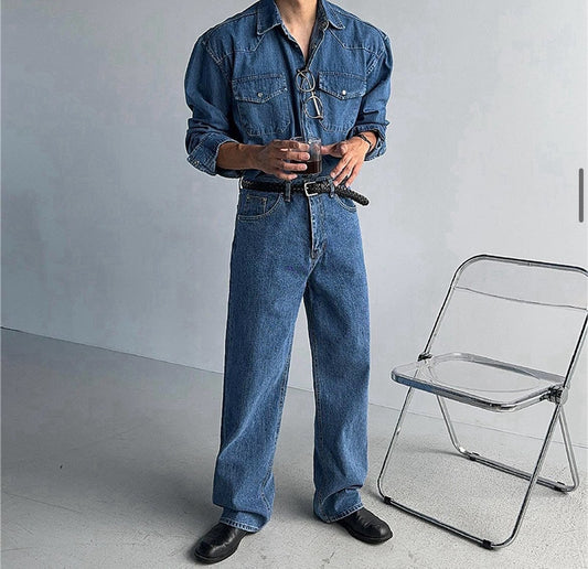 MAGNOLIA Paul Western Denim Shirt(BLACK,L/BLUE,M/BLUE) 商品画像3/15