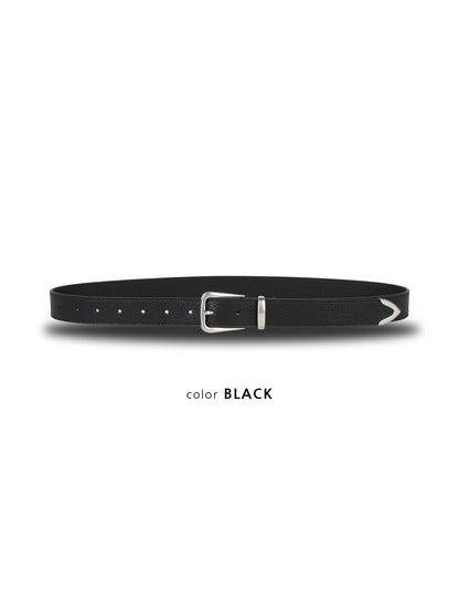 Pebbled Tip Belt BLACK