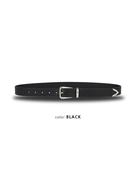 Pebbled Tip Belt BLACK