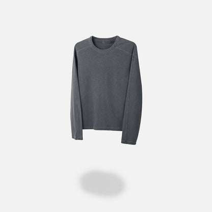 MAGNOLIA Pigment Rib Raglan Long Sleeve Tee(BEIGE, CHARCOAL) 商品画像1/12