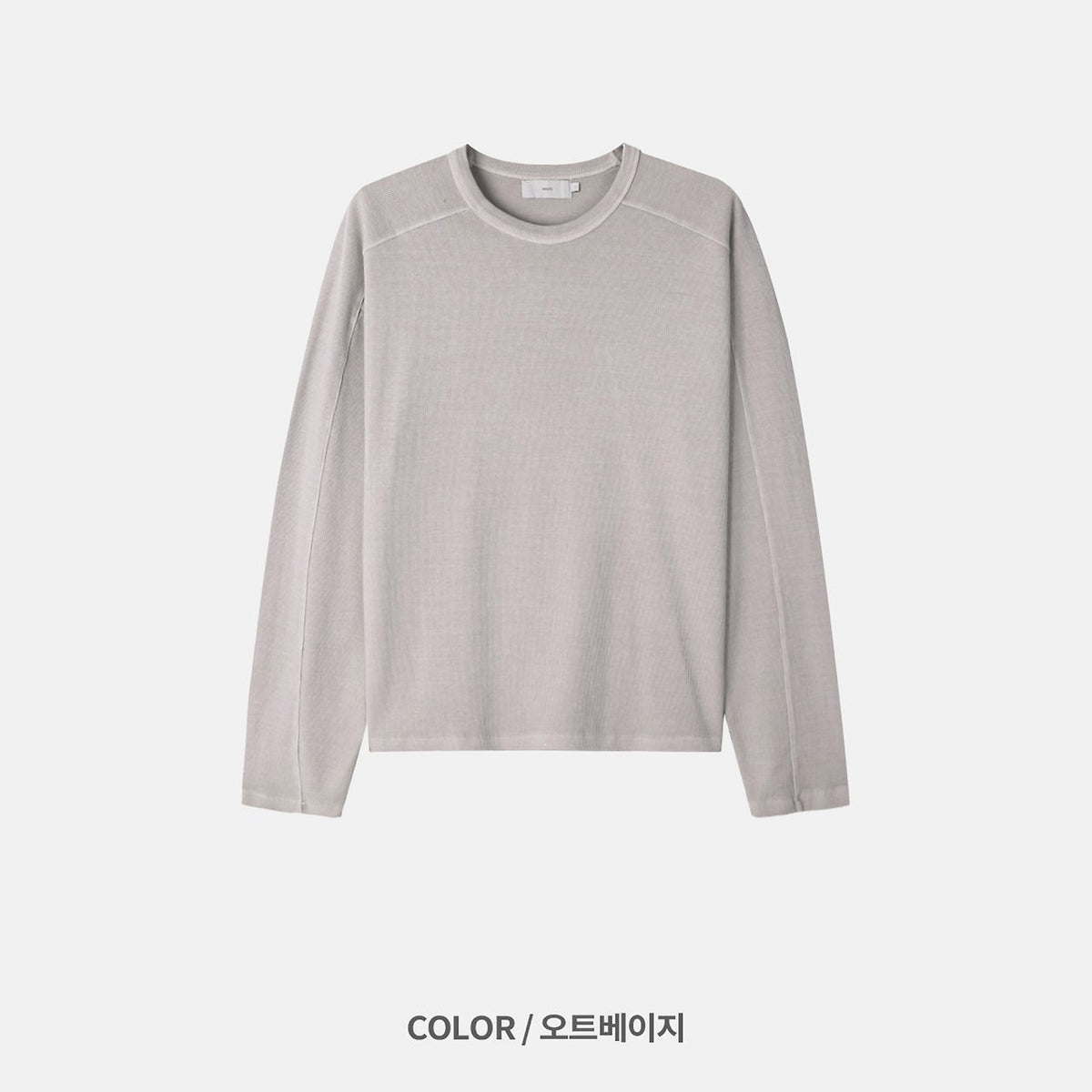 MAGNOLIA Pigment Rib Raglan Long Sleeve Tee(BEIGE, CHARCOAL) 商品画像10/12