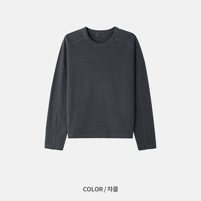 MAGNOLIA Pigment Rib Raglan Long Sleeve Tee(BEIGE, CHARCOAL) 商品画像11/12