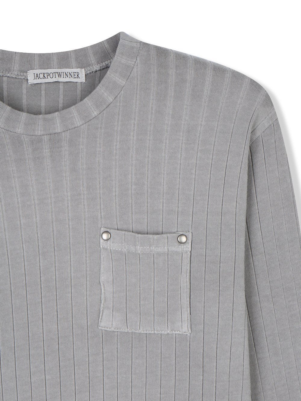 MAGNOLIA Pigment Ribbed Pocket Tee(BLACK, KHAKI, GRAY) 商品画像13/15