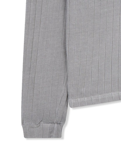 MAGNOLIA Pigment Ribbed Pocket Tee(BLACK, KHAKI, GRAY) 商品画像14/15