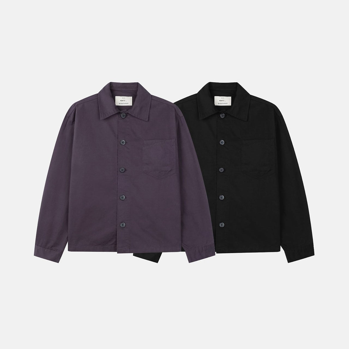 MAGNOLIA Puff Herringbone Shirt Jacket(PURPLE,BLACK) 商品画像1/9