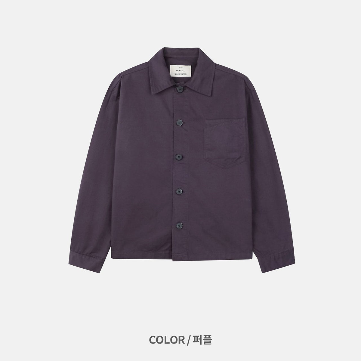 MAGNOLIA Puff Herringbone Shirt Jacket(PURPLE,BLACK) 商品画像2/9