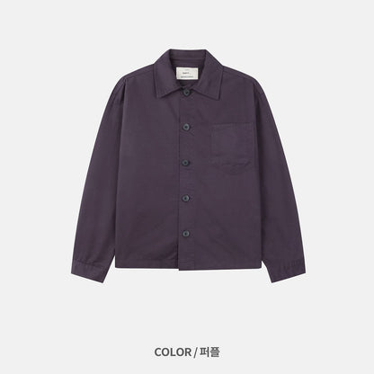 MAGNOLIA Puff Herringbone Shirt Jacket(PURPLE,BLACK) 商品画像2/9