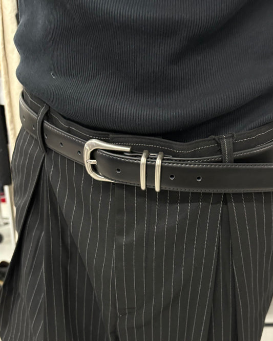 MAGNOLIA Pure Leather Minimal Belt(BLACK,BROWN,DARK BROWN) 商品画像2/10