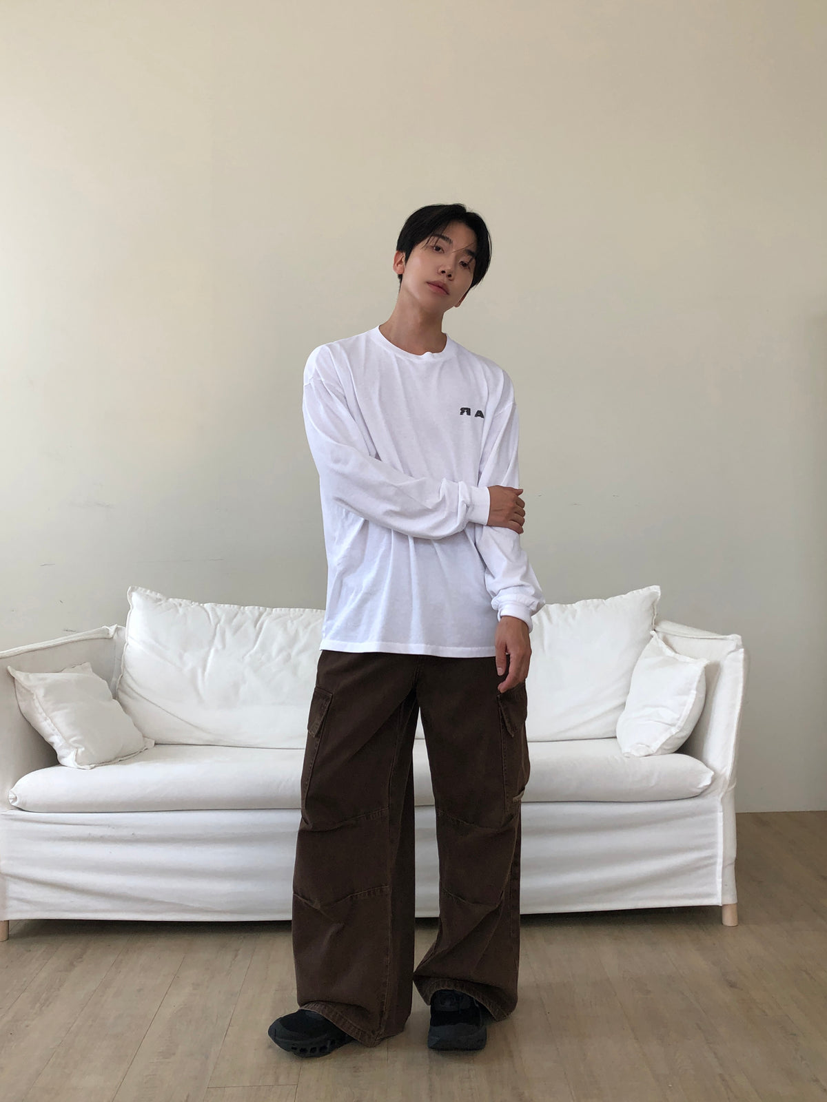 MAGNOLIA RAD Logo Long Sleeve(WHITE,CHARCOAL,BLACK) 商品画像23/39