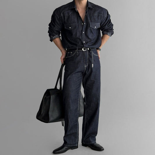 MAGNOLIA Renault Western Denim Set-Up(BLACK,BLUE) 商品画像1/15