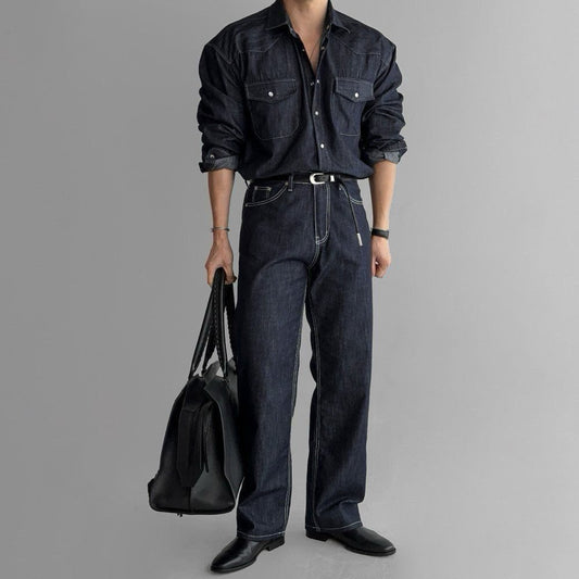 MAGNOLIA Renault Western Denim Set-Up(BLACK,BLUE) 商品画像2/15