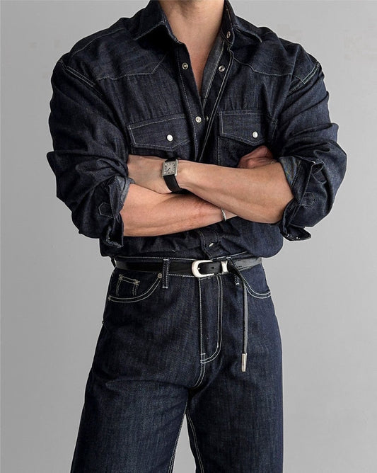 MAGNOLIA Renault Western Denim Set-Up(BLACK,BLUE) 商品画像4/15