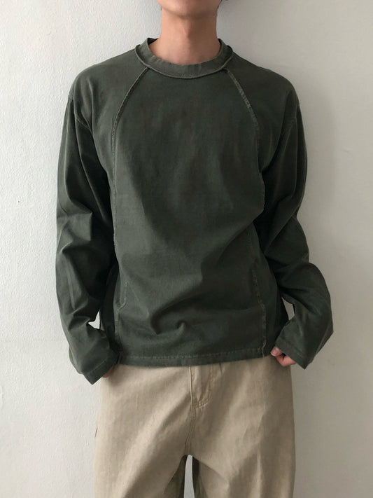 MAGNOLIA Reverse Pigment Long Sleeve Tee(KHAKI, NAVY, CHARCOAL) 商品画像3/15