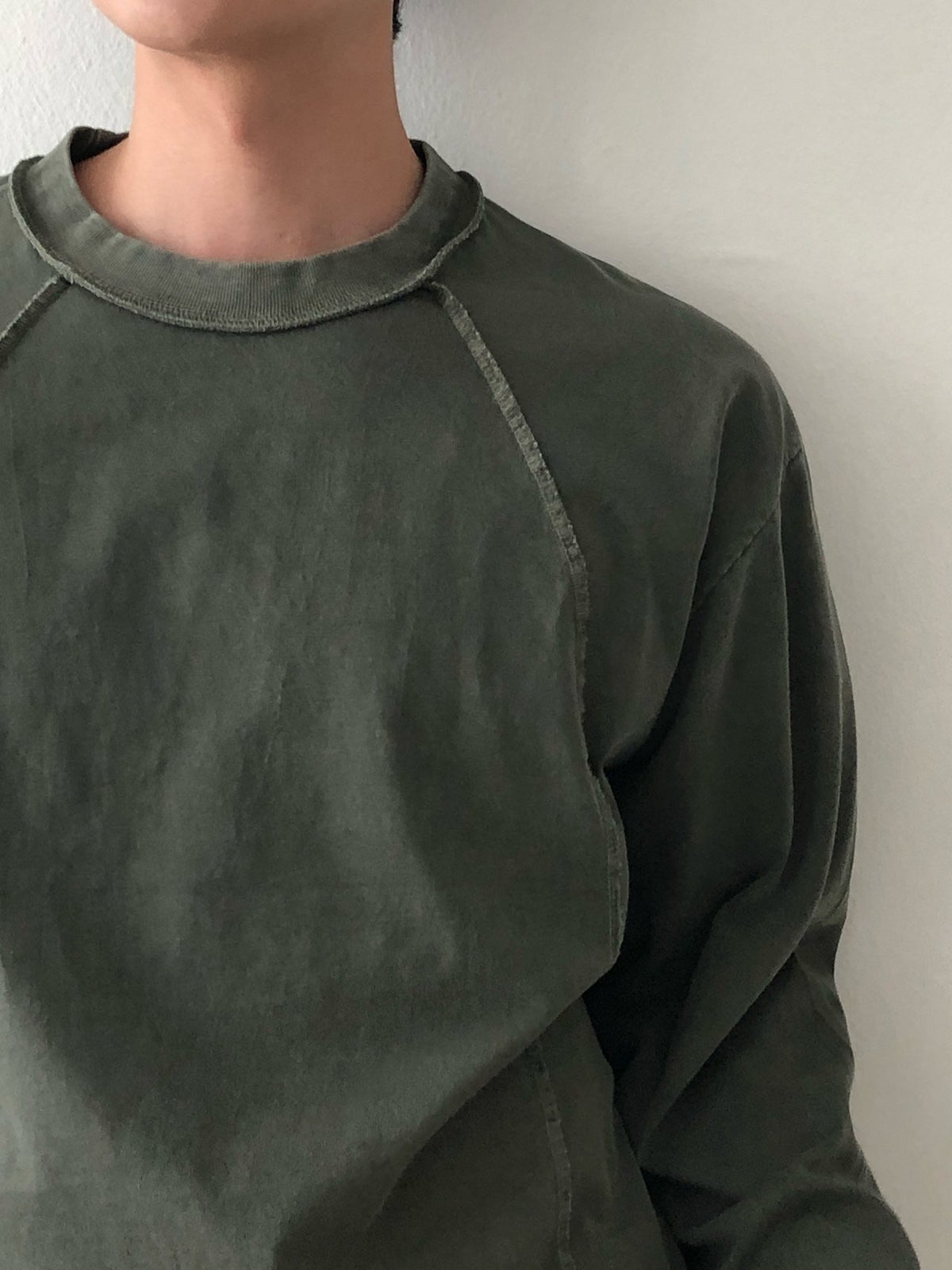 MAGNOLIA Reverse Pigment Long Sleeve Tee(KHAKI, NAVY, CHARCOAL) 商品画像6/15
