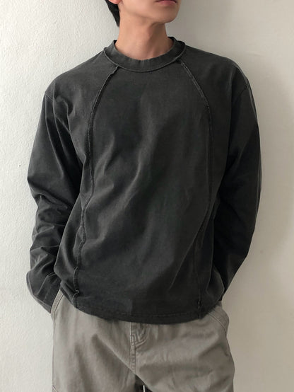 MAGNOLIA Reverse Pigment Long Sleeve Tee(KHAKI, NAVY, CHARCOAL) 商品画像8/15