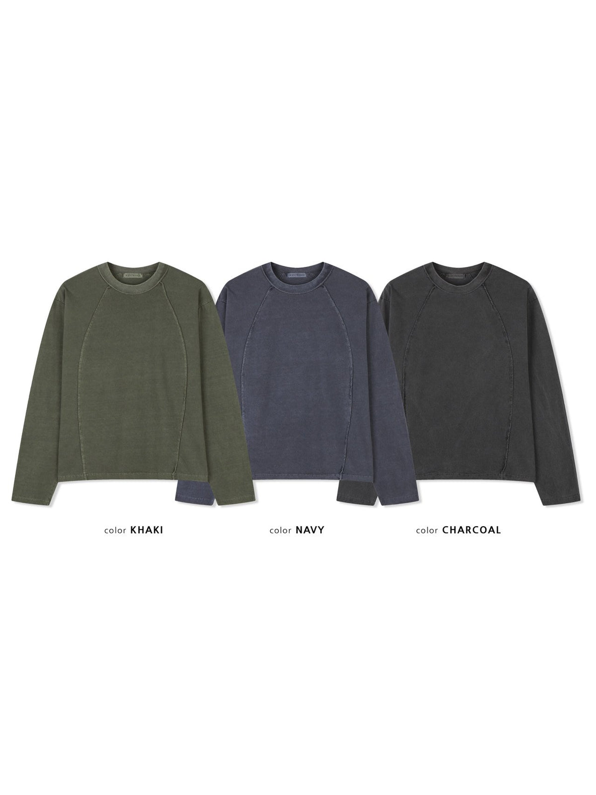 MAGNOLIA Reverse Pigment Long Sleeve Tee(KHAKI, NAVY, CHARCOAL) 商品画像11/15