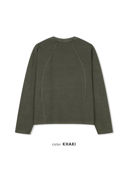 MAGNOLIA Reverse Pigment Long Sleeve Tee(KHAKI, NAVY, CHARCOAL) 商品画像13/15