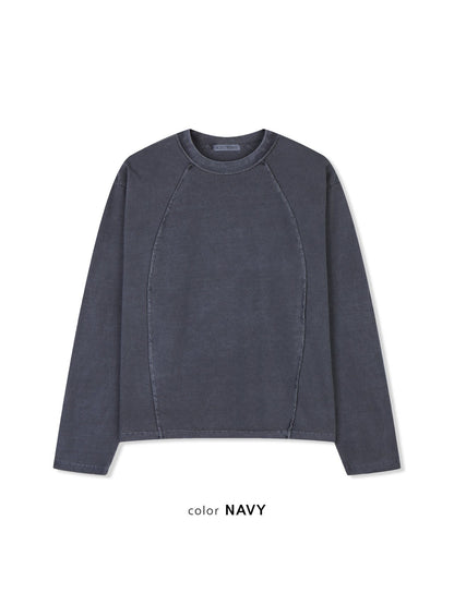 MAGNOLIA Reverse Pigment Long Sleeve Tee(KHAKI, NAVY, CHARCOAL) 商品画像14/15