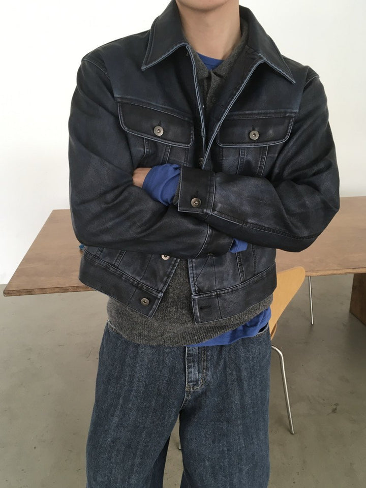 Rex Leather Trucker