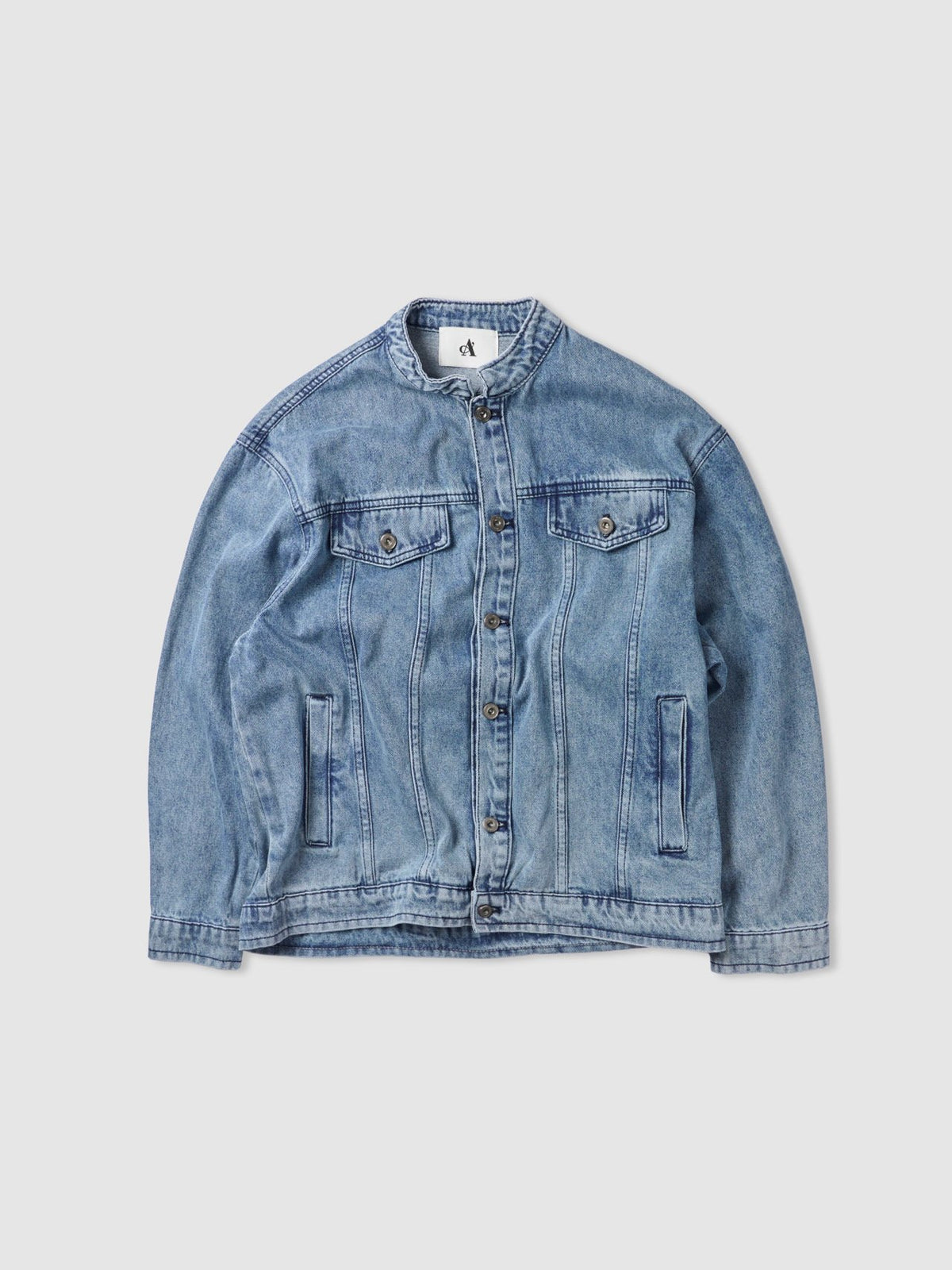 MAGNOLIA Rough China Collar Denim Jacket(LIGHT BLUE) 商品画像1/10