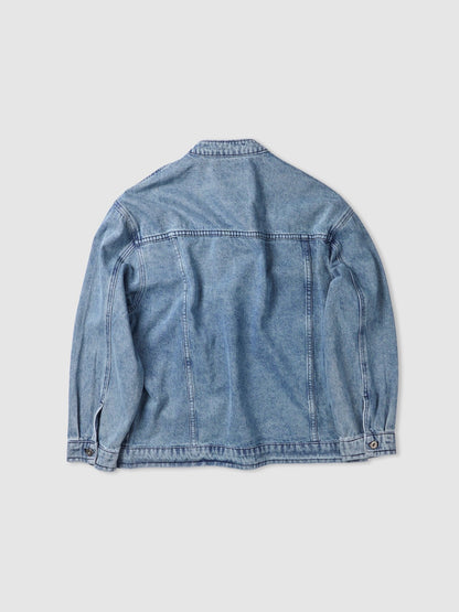 MAGNOLIA Rough China Collar Denim Jacket(LIGHT BLUE) 商品画像2/10