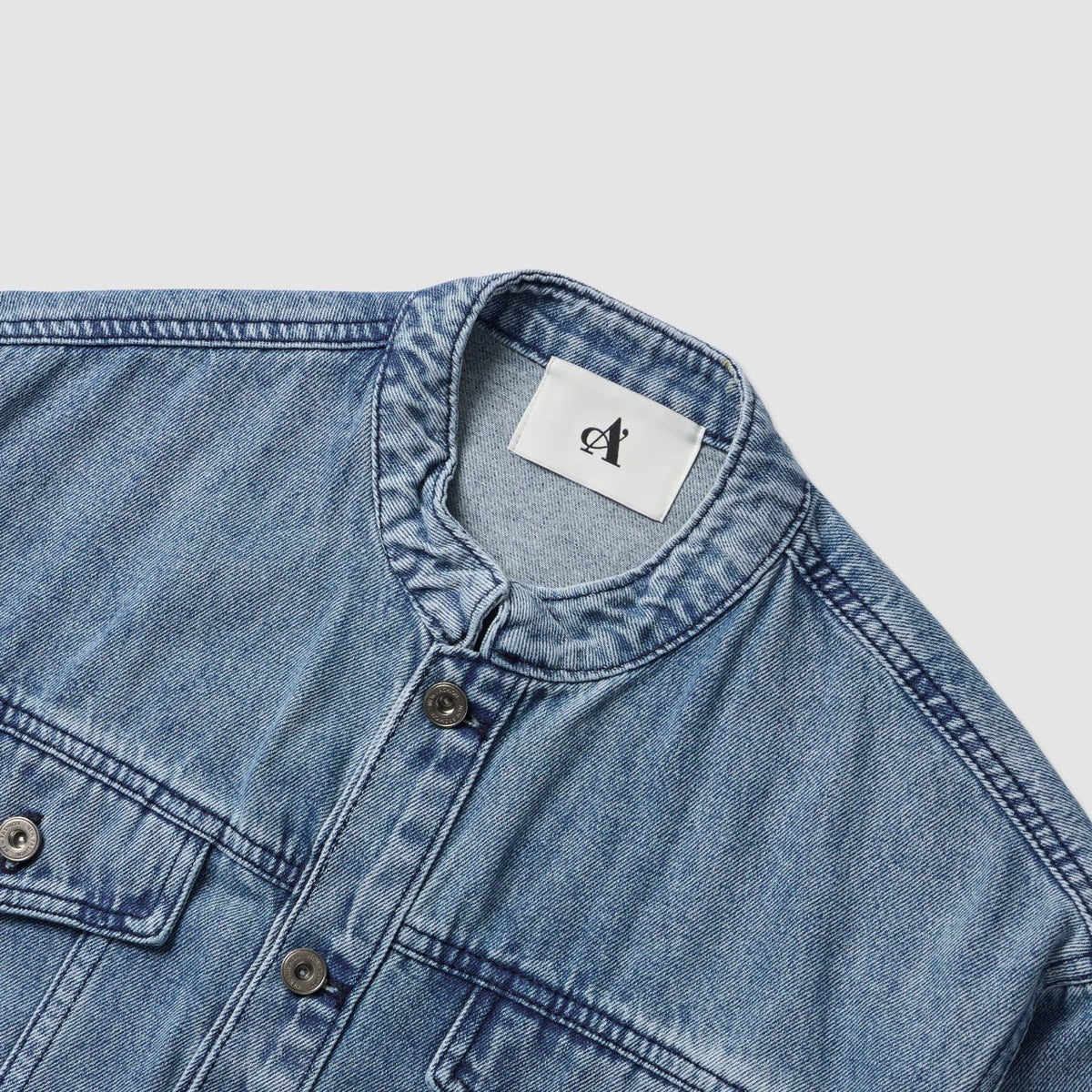 MAGNOLIA Rough China Collar Denim Jacket(LIGHT BLUE) 商品画像3/10