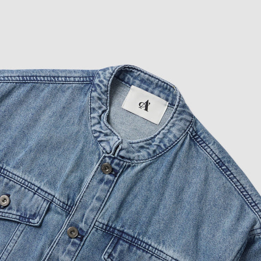 MAGNOLIA Rough China Collar Denim Jacket(LIGHT BLUE) 商品画像3/10