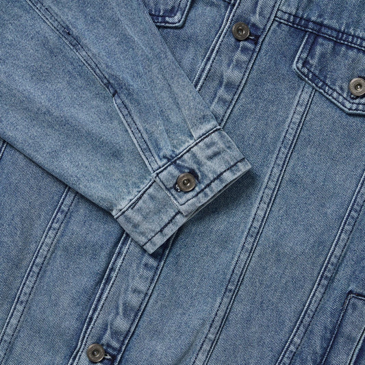 MAGNOLIA Rough China Collar Denim Jacket(LIGHT BLUE) 商品画像4/10