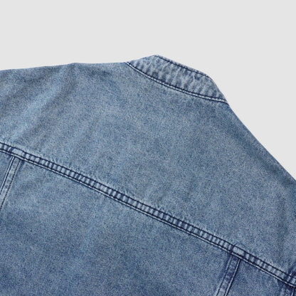 MAGNOLIA Rough China Collar Denim Jacket(LIGHT BLUE) 商品画像7/10