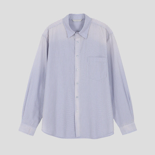 MAGNOLIA Rye Washed Stripe Shirt(SKY BLUE) 商品画像3/16