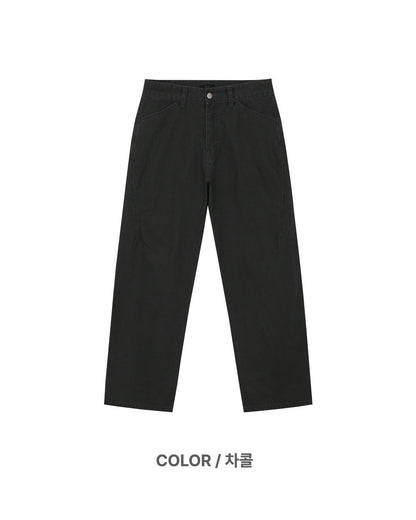 MAGNOLIA Saki Washed Cotton Pants(CHARCOAL, KHAKI, BROWN) 商品画像5/15