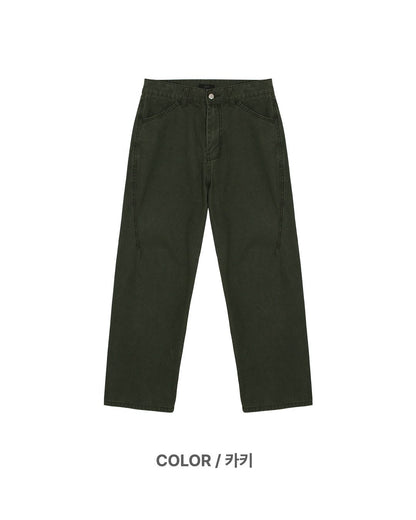 MAGNOLIA Saki Washed Cotton Pants(CHARCOAL, KHAKI, BROWN) 商品画像15/15