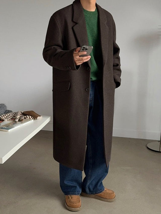 MAGNOLIA Salt Long Over Coat(BROWN,BLACK) 商品画像1/13