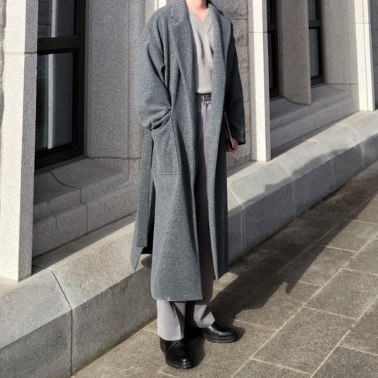 MAGNOLIA Shadow Robe Coat(BEIGE,GRAY,BLACK) 商品画像4/13