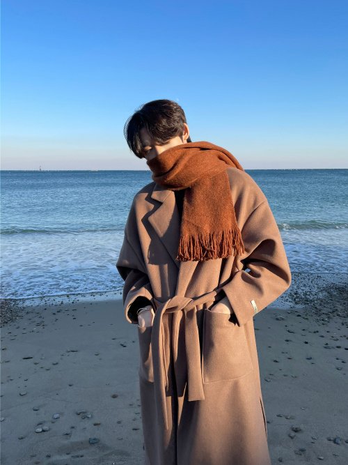 MAGNOLIA Shadow Robe Coat(BEIGE,GRAY,BLACK) 商品画像5/13
