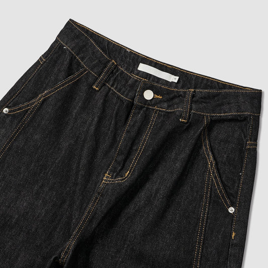 MAGNOLIA Side Strap Curved Denim Pants(DEEP BLACK) 商品画像3/11