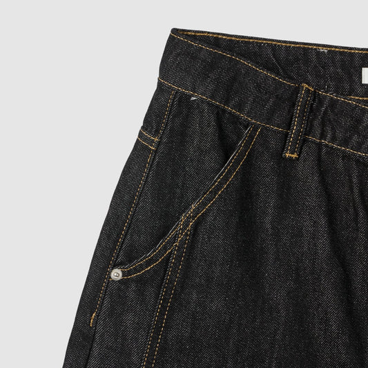 MAGNOLIA Side Strap Curved Denim Pants(DEEP BLACK) 商品画像4/11