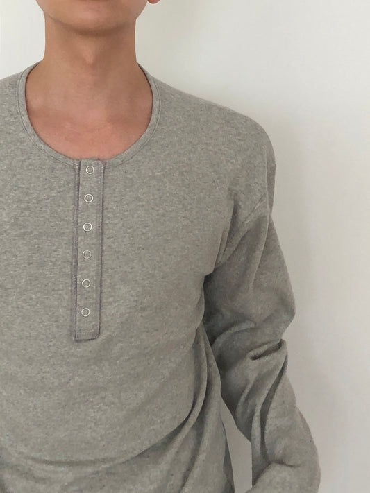 MAGNOLIA Slub Henley Neck Long Sleeve(LIGHT BROWN,DARK BROWN,GRAY,BLACK) 商品画像5/30