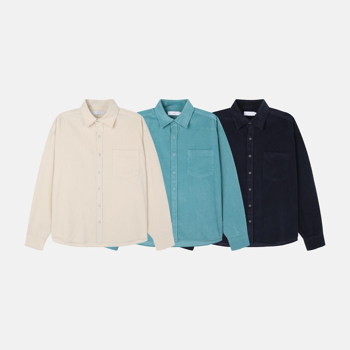 MAGNOLIA Snap Corduroy Shirt(IVORY,TEAL,NAVY) 商品画像1/11