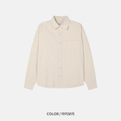 MAGNOLIA Snap Corduroy Shirt(IVORY,TEAL,NAVY) 商品画像3/11