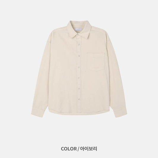 MAGNOLIA Snap Corduroy Shirt(IVORY,TEAL,NAVY) 商品画像3/11