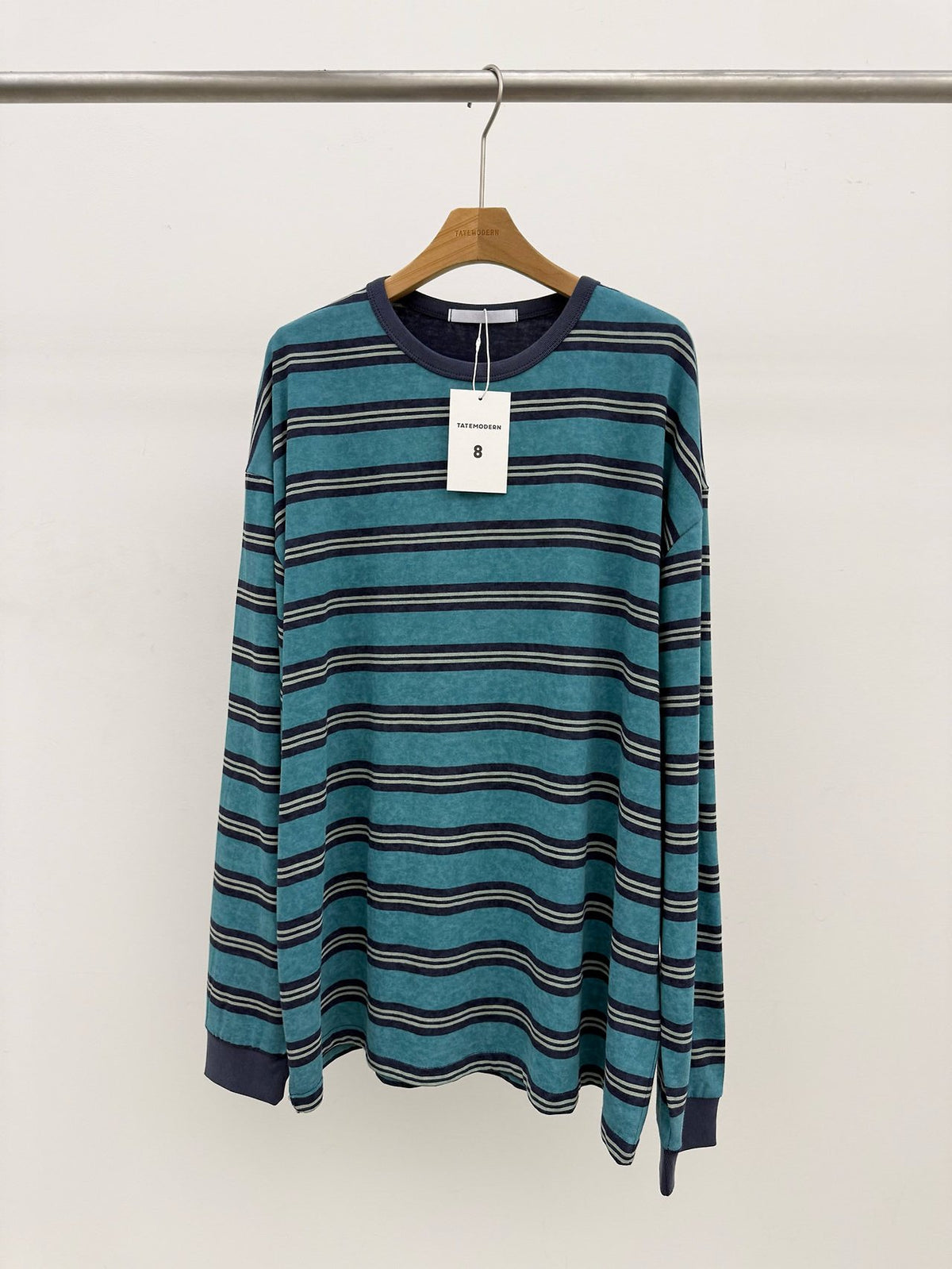 MAGNOLIA Snow Stripe Long Sleeve Tee(GREEN,BLUE,BROWN,CHARCOAL) 商品画像2/12