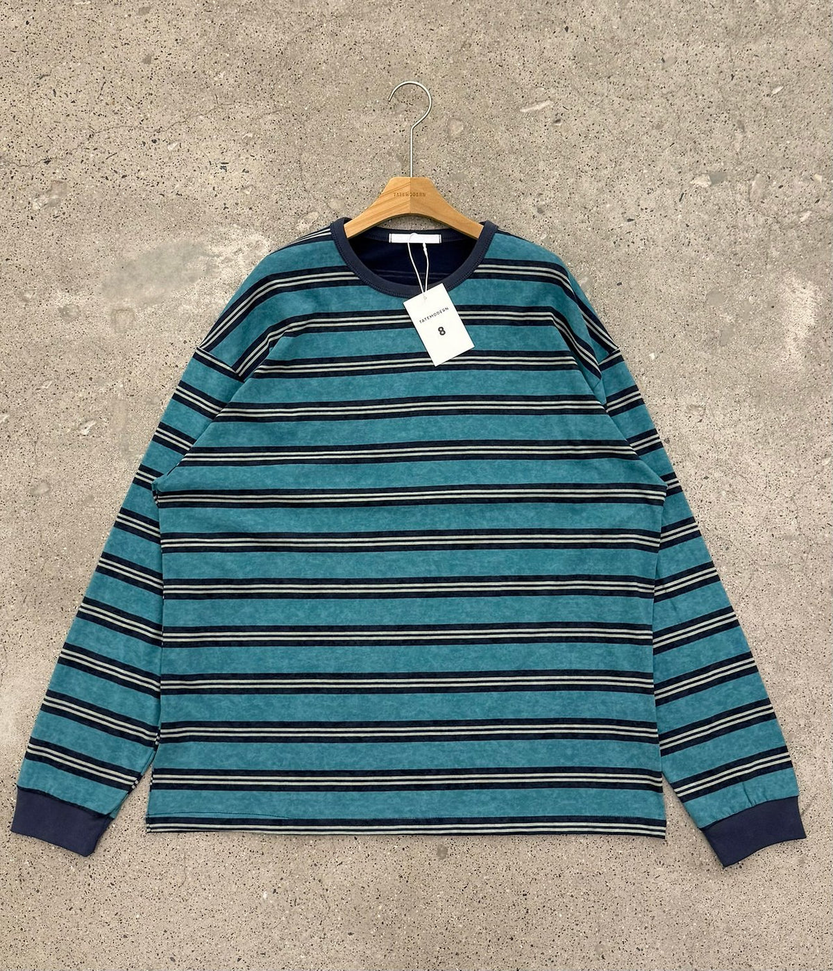 MAGNOLIA Snow Stripe Long Sleeve Tee(GREEN,BLUE,BROWN,CHARCOAL) 商品画像4/12