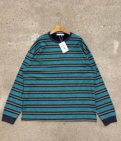 MAGNOLIA Snow Stripe Long Sleeve Tee(GREEN,BLUE,BROWN,CHARCOAL) 商品画像4/12