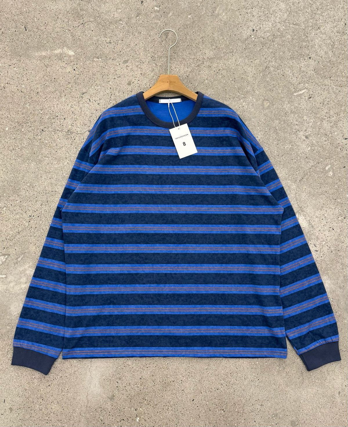 MAGNOLIA Snow Stripe Long Sleeve Tee(GREEN,BLUE,BROWN,CHARCOAL) 商品画像7/12