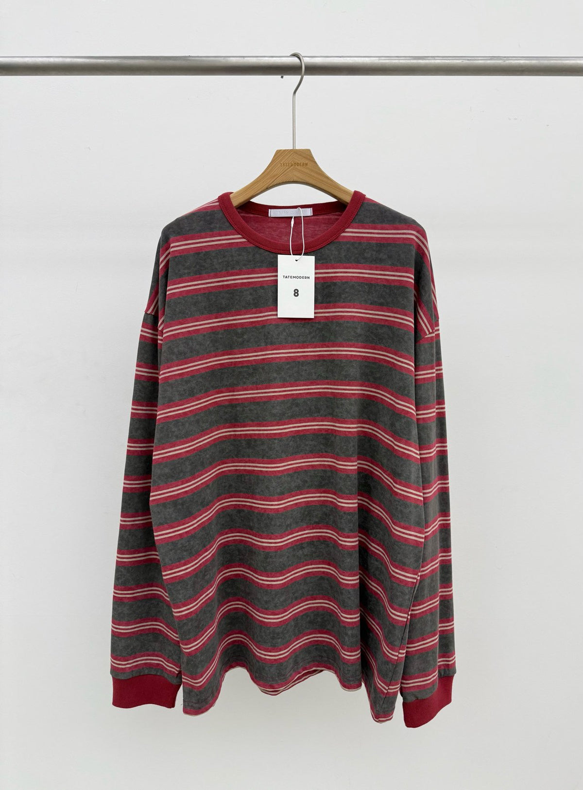 MAGNOLIA Snow Stripe Long Sleeve Tee(GREEN,BLUE,BROWN,CHARCOAL) 商品画像8/12