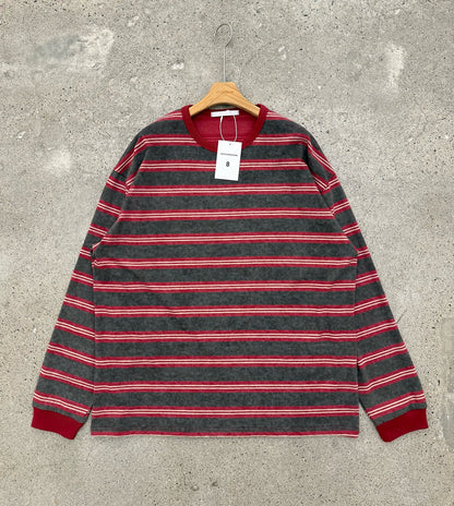 MAGNOLIA Snow Stripe Long Sleeve Tee(GREEN,BLUE,BROWN,CHARCOAL) 商品画像10/12
