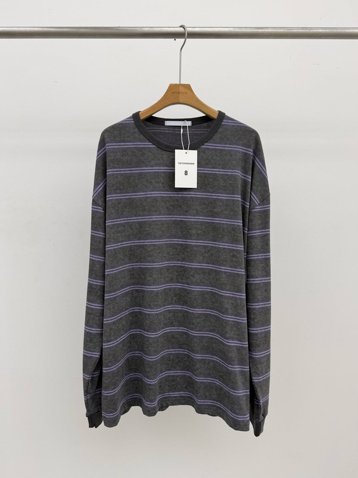 MAGNOLIA Snow Stripe Long Sleeve Tee(GREEN,BLUE,BROWN,CHARCOAL) 商品画像11/12