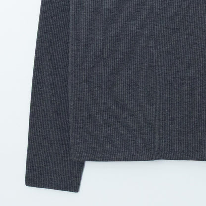 MAGNOLIA Soft Brushed Rib Henley Tee(IVORY,CHARCOAL,BROWN,BLACK) 商品画像5/7